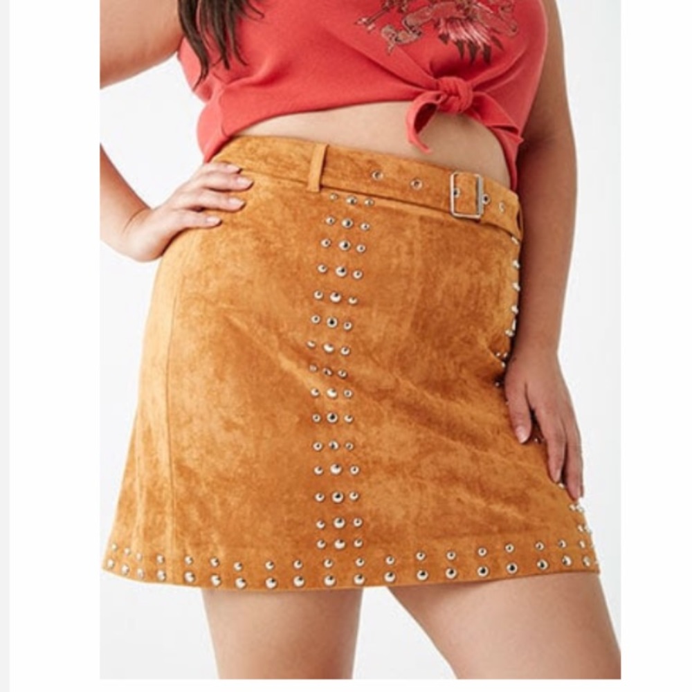 NWT Suede Studded Mini
